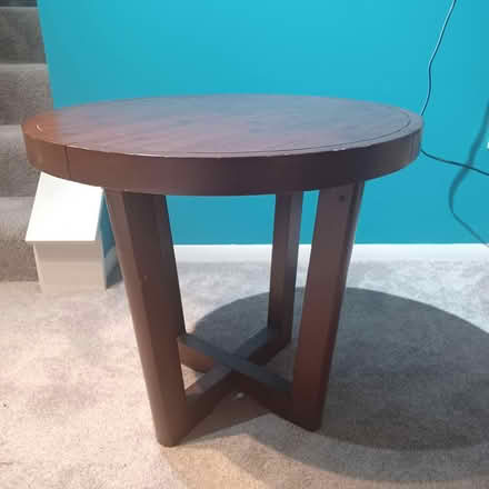 Photo of free Round brown end table (Frederick, MD) #1