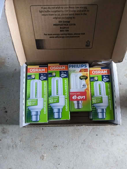 Photo of free Unused old energy saving light bulbs (New Earswick YO32) #1