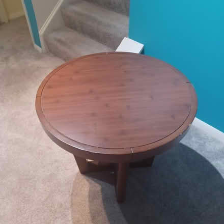 Photo of free Round brown end table (Frederick, MD) #2