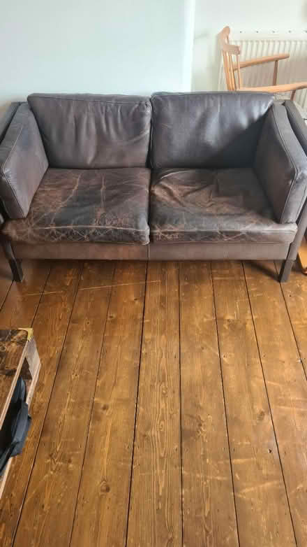 Photo of free Leather Sofa (Eastbourne) #1