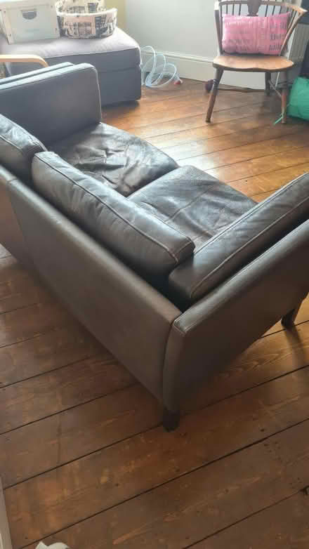 Photo of free Leather Sofa (Eastbourne) #3
