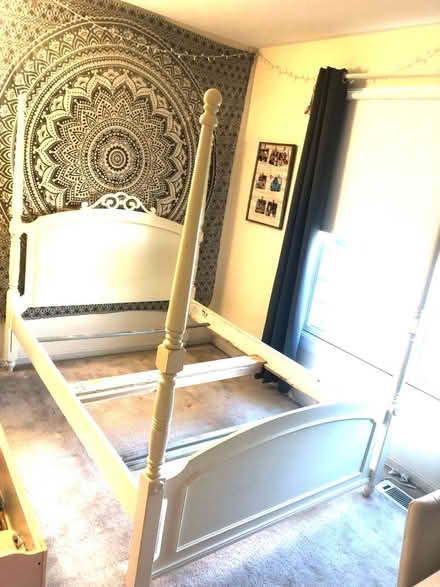 Photo of free Girls 4 poster full size bed frame (1-90/Rt 25) #4