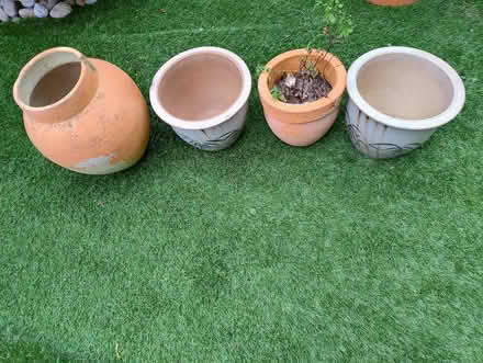 Photo of free Four used plant pots (LU7 Leighton Buzzard) #1