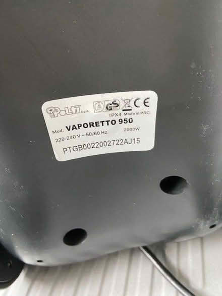 Photo of free Vaporetto 950 steamer, won't heat up (Simonstone BB12) #2