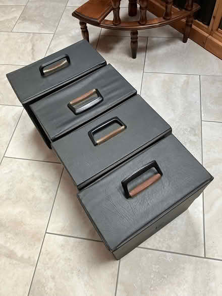 Photo of free Four vinyl covered LP storage cases (Malvern Link WR14) #1