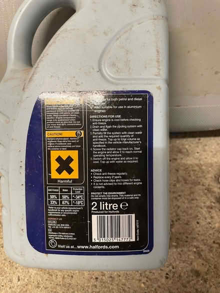 Photo of free Antifreeze / Summer Coolant (Earley RG6) #3