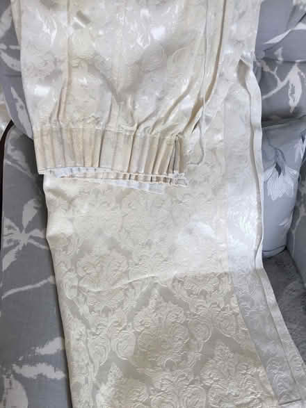 Photo of free Cream heavy brocade curtains (Llandudno) #1