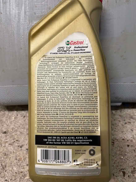Photo of free Castrol SLX motor oil 1L unopened (Earley RG6) #2