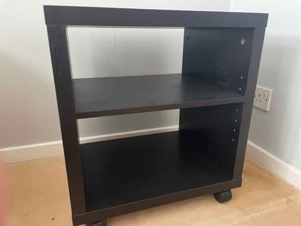 Photo of free IKEA bedside table- shelf/wheels (Wheathampstead) #1