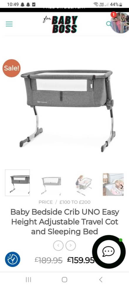Photo of free Kinderkraft uno next to me crib (Canford Heath, BH17 8) #2
