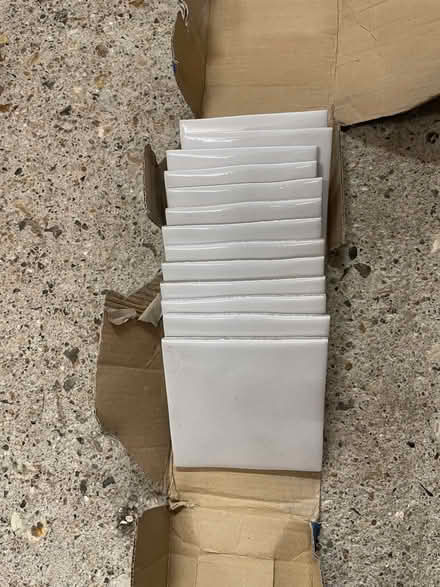 Photo of free 13 White ceramic wall tiles 10x10 cm (Earley RG6) #2