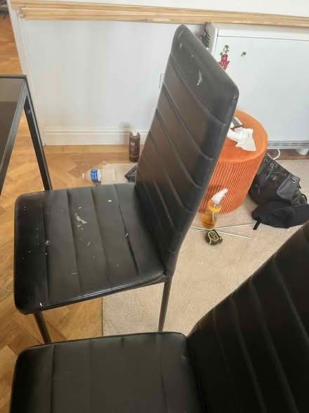 Photo of free Black table and four chairs (Beckton E16) #3