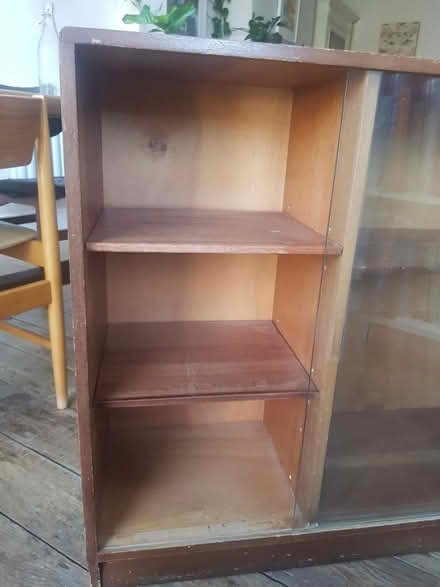 Photo of free Wooden bookshelf with glass doors (Northfields, Ealing W5) #2