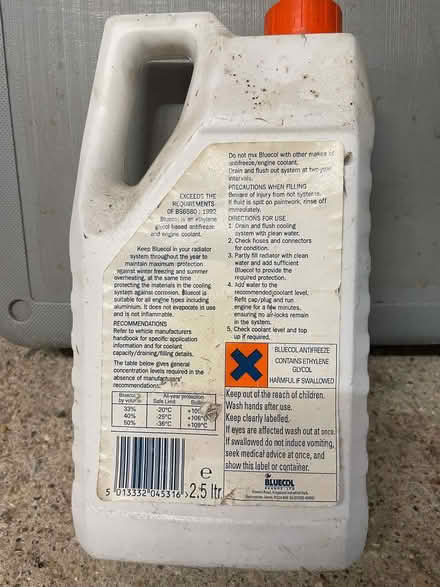 Photo of free Antifreeze / Summer Coolant (Earley RG6) #2