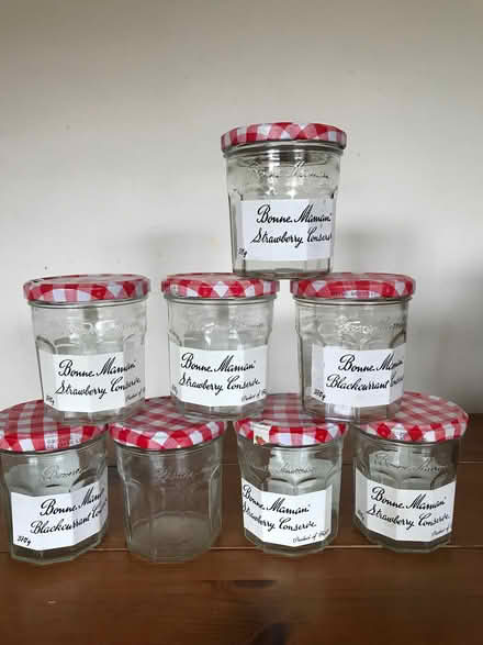 Photo of free 8 Bonne Maman Jam Jars (Harvey Close BS22) #1