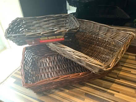 Photo of free Three wicker baskets trays (Broadgate PR1) #2