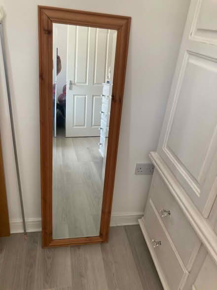 Photo of free Full length wooden framed Mirror (Southend SS2) #1