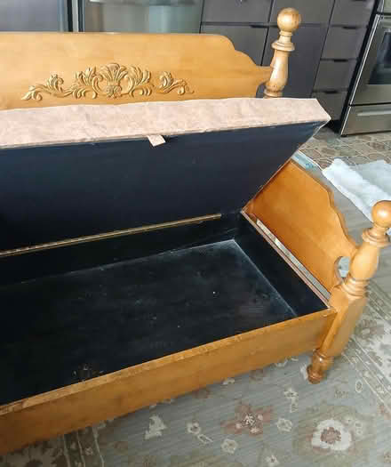 Photo of free Beautiful, hand carved loveseat (Pike and S. Hover) #2