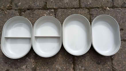 Photo of free Set of 4 plastic pet food bowls (Dean Court OX2) #1