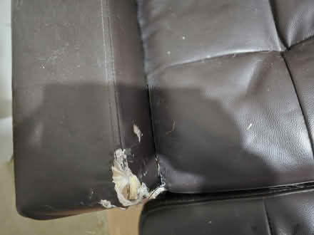 Photo of free Brown leather sofa bed (Ilkeston, DE7) #3