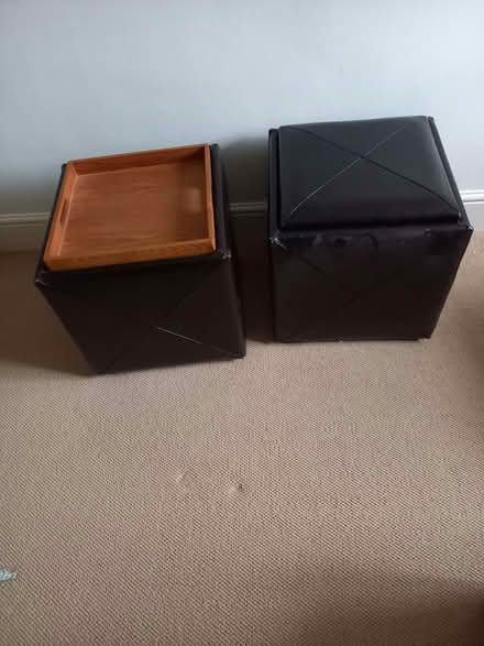 Photo of free 2 side tables with storage inside (Raynes Park SW20) #1