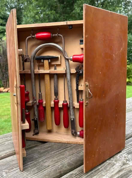 Photo of free Vintage child’s / craft tool set. (Cheadle Hulme SK8) #1