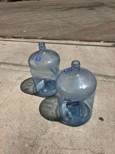 Photo of free 2 plastic 5 gallon jugs, empty (Silver Lake Blvd.) #1