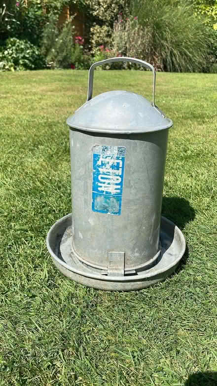 Photo of free Chicken drinker - Eton 3l galvanised metal (Woodley RG6) #1
