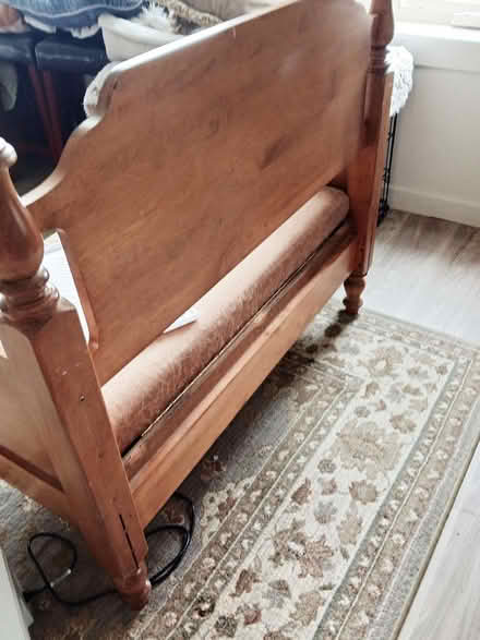 Photo of free Beautiful, hand carved loveseat (Pike and S. Hover) #3
