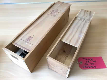 Photo of free Wooden bottle boxes, sliding lids (Stourbridge DY8) #1