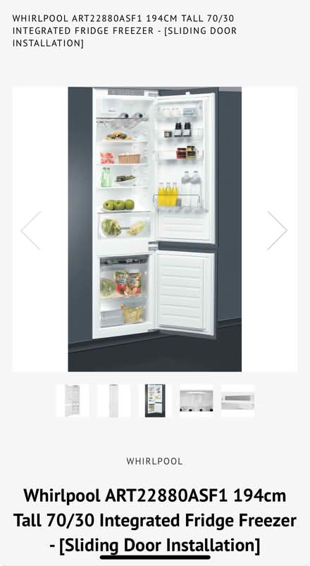 Photo of free Whirlpool 70/30 Fridge Freezer (Marylebone NW8) #3