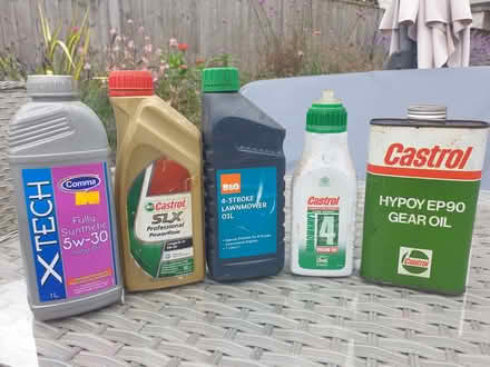 Photo of free Assorted part used motor oil (Southfleet nr farm shop) #1