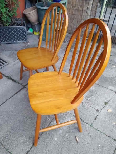 Photo of free 2 wooden dining chairs (Rochdale OL12) #1