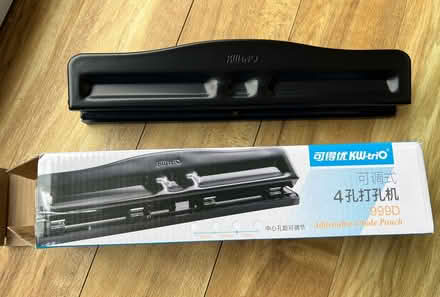 Photo of free Adjustable 4-hole punch (Knotty Green HP9) #1