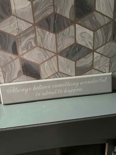 Photo of free Clock and wooden sign (DE23) #2