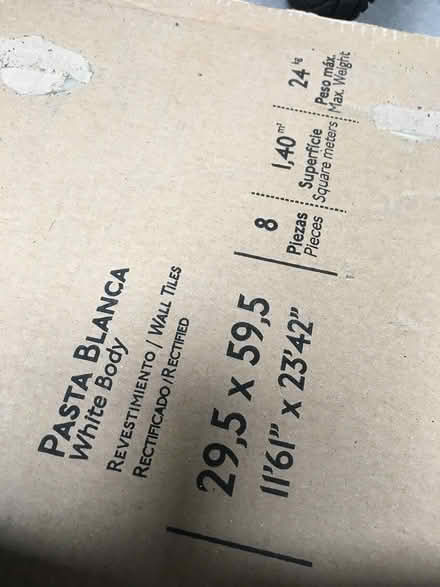 Photo of free Light grey patterned wall tiles (SN3 1) #2