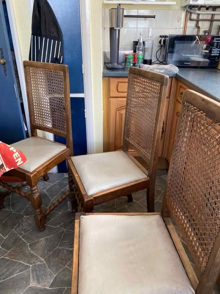 Photo of free Set of 4 wooden dining chairs (Hollingbury BN1) #2