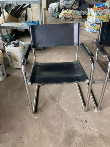 Photo of free 4 Vintage chrome & leather chairs (Yono brokerage services) #4