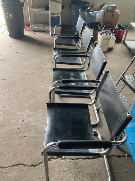 Photo of free 4 Vintage chrome & leather chairs (Yono brokerage services) #3