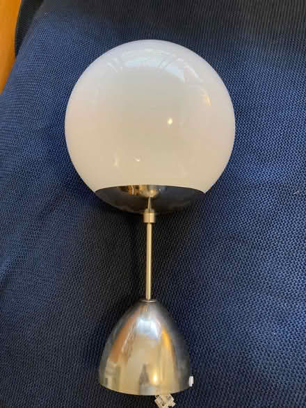 Photo of free Pendant light fitting with glass globe shade (Summertown) (Summertown OX2) #1