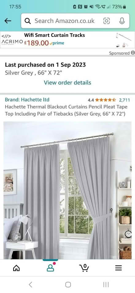 Photo of free Grey curtains 66" x 72" (Brighton, BN2) #2