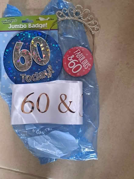 Photo of free 60th Birthday Badges etc (Wokingham RG40) #1