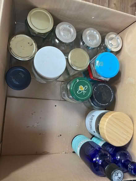 Photo of free Glass jars with lids (varying sizes) (Waterside HP5) #1