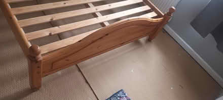 Photo of free Solid pine double bed (B62 Halesowen) #2