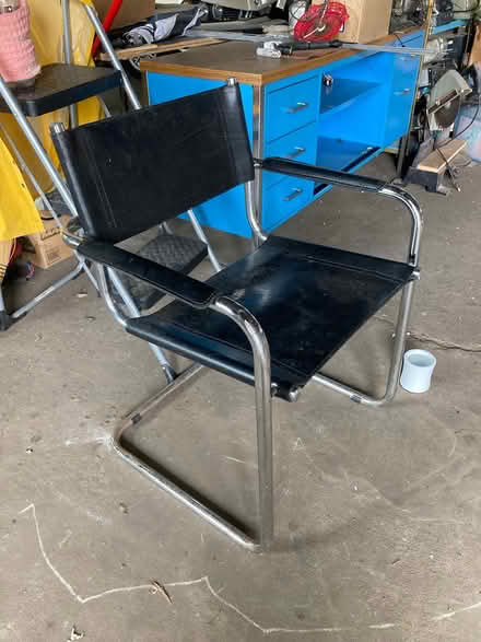 Photo of free 4 Vintage chrome & leather chairs (Yono brokerage services) #1