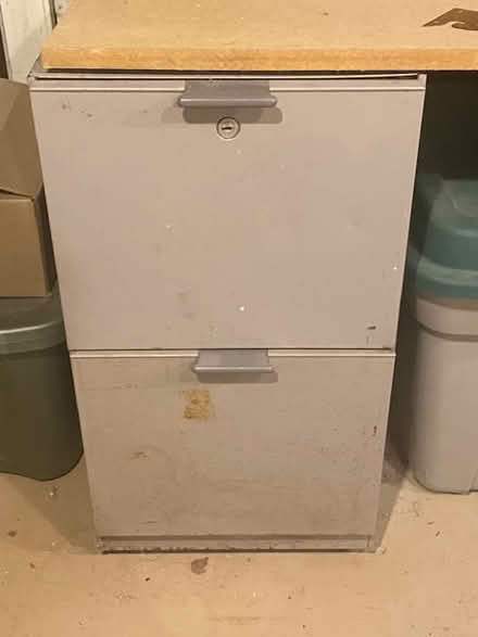 Photo of free 2 grey metal 2-drawer file cabinets (Ardmore) #3