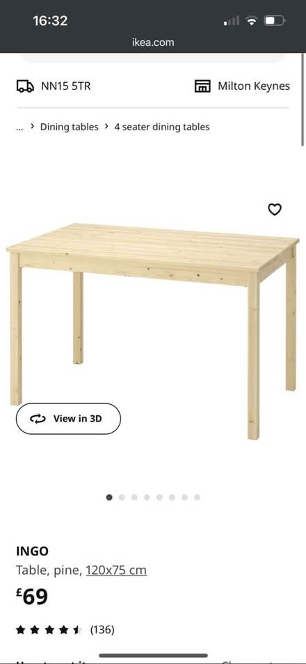 Photo of free IKEA Ingo table (Whiteley PO15) #2
