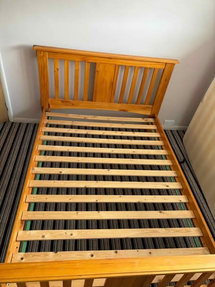 Photo of free Solid Pine Double Bed Frame (Thurrock RM17) #2