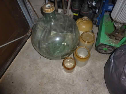 Photo of free Glass carboy, flagon & old style jam/preserve jars (Sedgwick LA8) #1