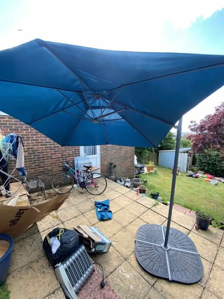 Photo of free Garden parasol with stand (damaged + no weights) (Hollingbury BN1) #1